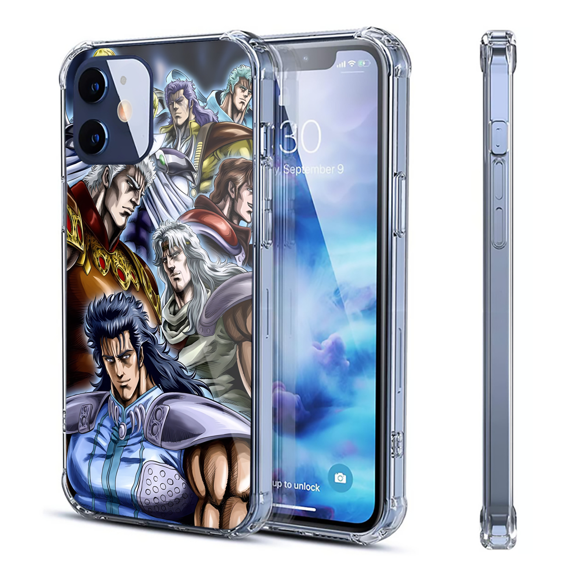 （画像用） 北斗の拳 Fist of the North Star 【iPhone 12シリーズ対応】透明スマホケース（クリアソフトケース）